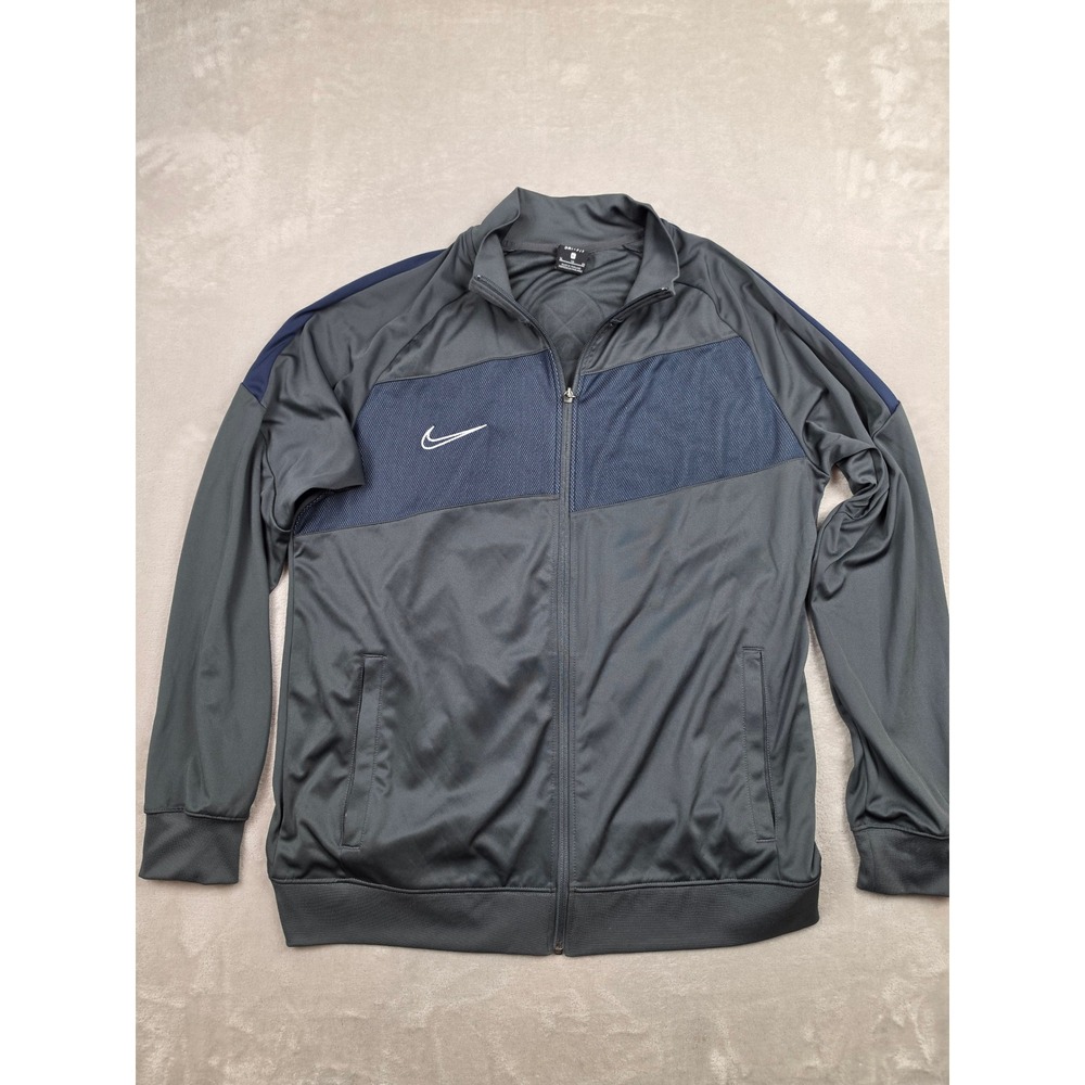 Nike Academy Pro Soccer Track‎ Jacket Mens XL Grey Zip BV6918 Training *Logo